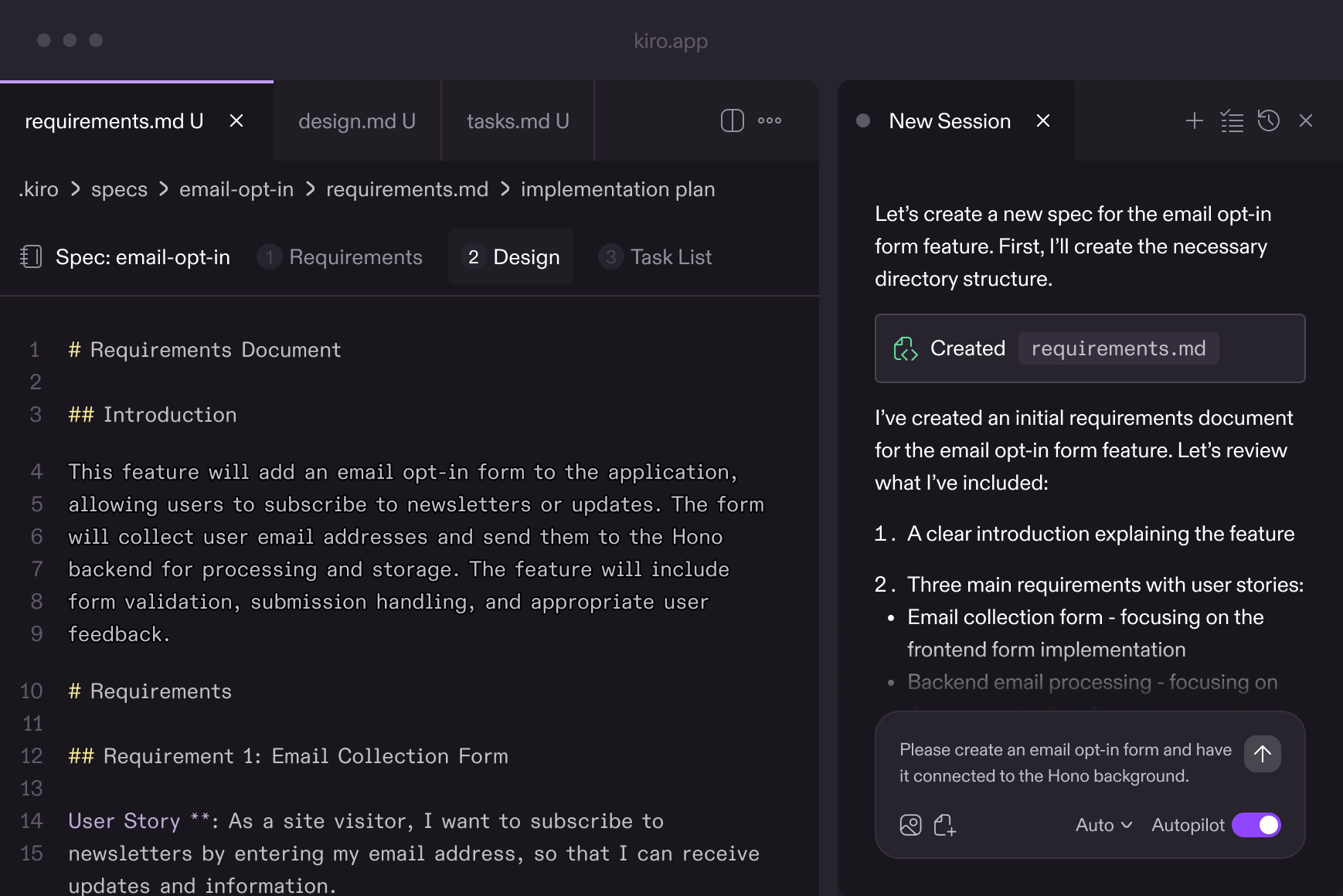 Kiro Pro Plus secondary specs